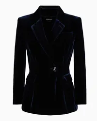 Giorgio Armani OFFICIAL STORE Giacca Monopetto In Velluto Blu