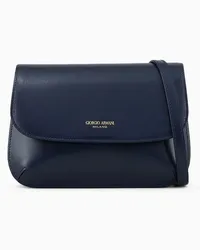 Giorgio Armani OFFICIAL STORE Borsa Piccola La Prima In Pelle Palmellata Con Tracolla Blu