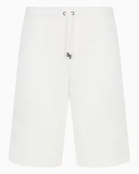 Giorgio Armani OFFICIAL STORE Bermuda In Felpa Di Misto Cotone Asv Bianco