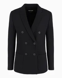 Giorgio Armani OFFICIAL STORE Giacca Doppiopetto In Lana Double Stretch Nero