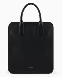 Giorgio Armani OFFICIAL STORE Shopper In Pelle Nero