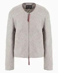 Giorgio Armani OFFICIAL STORE Blouson In Misto Alpaca E Seta Beige