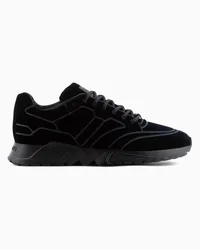 Giorgio Armani OFFICIAL STORE Sneakers In Velluto Blu