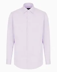 Giorgio Armani OFFICIAL STORE Camicia Classica In Twill Di Cotone Viola