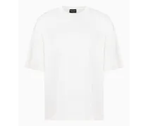 Giorgio Armani OFFICIAL STORE T-shirt Girocollo In Seta Stretch Bianco