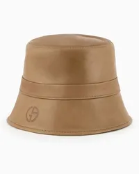 Giorgio Armani OFFICIAL STORE Cappello A Cloche In Nappa Reversibile Beige