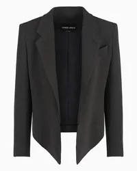 Giorgio Armani OFFICIAL STORE Giacca Monopetto In Viscosa Stretch Marrone