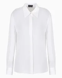 Giorgio Armani OFFICIAL STORE Camicia Classica In Seta Organica Asv Bianco