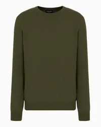 Giorgio Armani OFFICIAL STORE Maglia Girocollo In Cashmere Verde