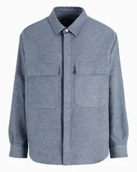 Giorgio Armani OFFICIAL STORE Denim Collection Blouson In Denim Di Cotone E Seta Azzurro