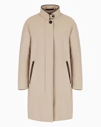 Giorgio Armani OFFICIAL STORE Spolverino In Cashmere Con Dettagli In Pelle Beige