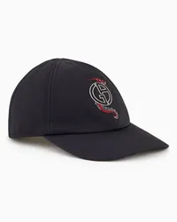 Giorgio Armani OFFICIAL STORE Cappello Baseball Con Logo Ricamato Blu