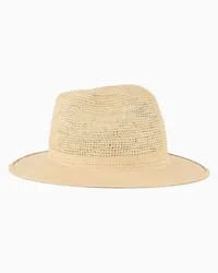 Giorgio Armani OFFICIAL STORE Cappello In Paglia Intrecciata Beige