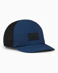 Giorgio Armani OFFICIAL STORE Cappello Baseball In Nylon Tecnico Asv Blu