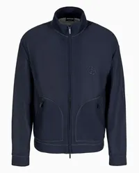 Giorgio Armani OFFICIAL STORE Blouson In Jersey Stretch Blu