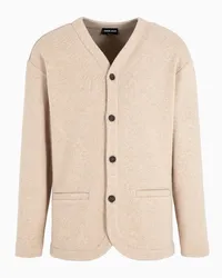 Giorgio Armani OFFICIAL STORE Cardigan In Misto Cashmere Beige