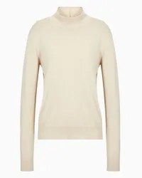 Giorgio Armani OFFICIAL STORE Lupetto In Maglia Di Puro Cashmere Beige