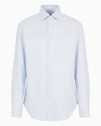 Giorgio Armani OFFICIAL STORE Camicia Regular Fit In Cotone Microarmaturato Fantasia