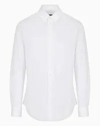 Giorgio Armani OFFICIAL STORE Camicia In Tela Di Cotone Bianco