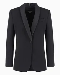 Giorgio Armani OFFICIAL STORE Giacca Monopetto In Lana Vergine Nero