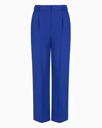 Giorgio Armani OFFICIAL STORE Pantaloni Ampi In Lino Blu