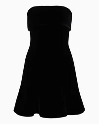 Giorgio Armani OFFICIAL STORE Abito Corto Bustier In Velluto Nero