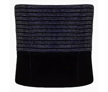 OFFICIAL STORE Top Bustier In Velluto Con Ricamo Strass