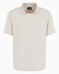 Giorgio Armani OFFICIAL STORE Polo A Manica Corta In Jersey Di Viscosa Asv Beige