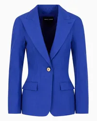 Giorgio Armani OFFICIAL STORE Giacca Monopetto In Lino Blu