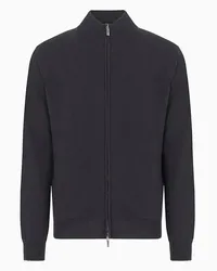 Giorgio Armani OFFICIAL STORE Cardigan Con Zip In Cashmere Grigio