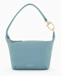 Giorgio Armani OFFICIAL STORE Borsa A Mano Piccola La Prima Soft In Nappa Azzurro