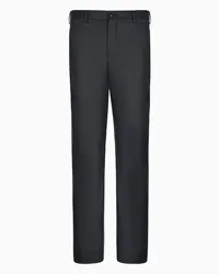 Giorgio Armani OFFICIAL STORE Pantaloni In Gabardine Di Lana E Cashmere Grigio