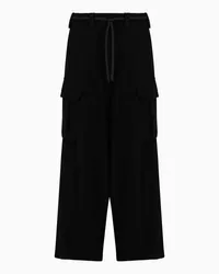 Giorgio Armani OFFICIAL STORE Pantaloni Cargo In Cady Tecnico Nero