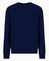 Giorgio Armani OFFICIAL STORE Maglia Girocollo In Cashmere Blu