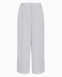 Giorgio Armani OFFICIAL STORE Pantaloni Ampi In Lino Bianco