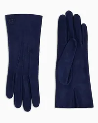 Giorgio Armani OFFICIAL STORE Guanti In Suede Blu