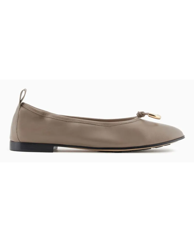 Giorgio Armani OFFICIAL STORE Ballerine In Nappa Tortora