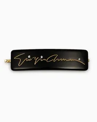 Giorgio Armani OFFICIAL STORE Fermaglio Con Logo Signature Nero