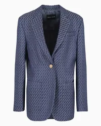 Giorgio Armani OFFICIAL STORE Giacca Monopetto In Viscosa Jacquard Fantasia