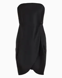 Giorgio Armani OFFICIAL STORE Abito Bustier In Doppio Raso Di Seta Nero