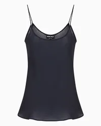 Giorgio Armani OFFICIAL STORE Top In Charmeuse Di Seta Blu