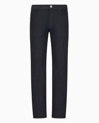 Giorgio Armani OFFICIAL STORE Pantalone 5-tasche Regular Fit In Denim Di Cotone Stretch Blu