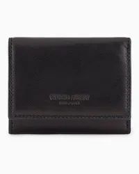 Giorgio Armani OFFICIAL STORE Portafogli Trifold In Nappa Nero