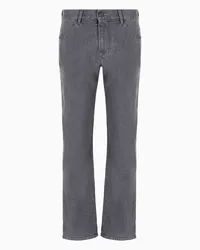 Giorgio Armani OFFICIAL STORE Pantalone 5 Tasche Regular Fit In Denim Di Cotone Stretch Nero