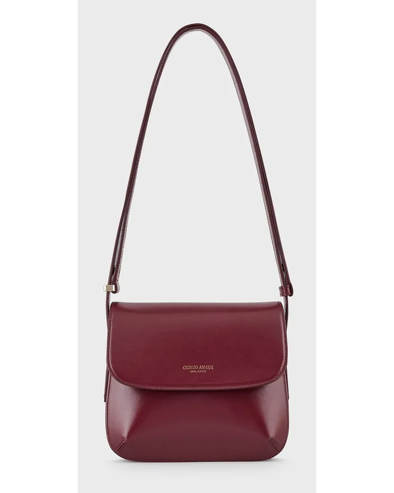 Giorgio Armani OFFICIAL STORE Borsa La Prima In Pelle Palmellata Bordeaux