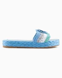 Giorgio Armani OFFICIAL STORE Sandali Flat Con Motivo Intreccio Multicolor