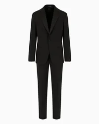 Giorgio Armani OFFICIAL STORE Tuxedo Icon Soho Slim Fit Half Canvas In Pura Lana Nero