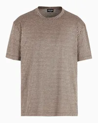 Giorgio Armani OFFICIAL STORE T-shirt Girocollo In Seta E Cotone Jacquard Fantasia