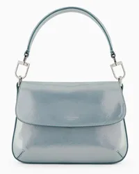 Giorgio Armani OFFICIAL STORE Borsa A Mano Piccola La Prima Soft In Nabuk Brillante Azzurro