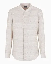 Giorgio Armani OFFICIAL STORE Camicia In Misto Cotone E Seta Stampata Fantasia